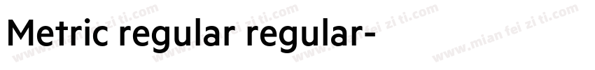 Metric regular regular字体转换